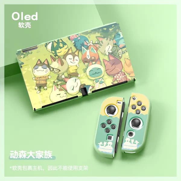 Чехол для Nintendo Switch OLED, новый, матовый TPU, с тиснением, раскрашенный, печатный, разделенный мягкий корпус