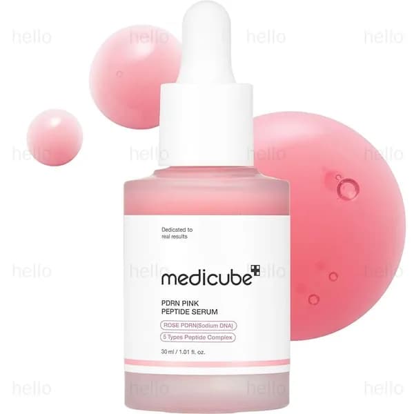 medicube, розовая светящаяся сыворотка, увлажняющая и укрепляющая кожу
