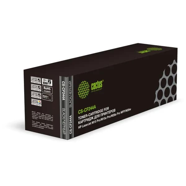Картридж Cactus CS-CF244A CF244A черный, для HP LJ M15 Pro/M15a Pro/M28a Pro MFP/M28w Pro MFP, ресурс до 1000 страниц
