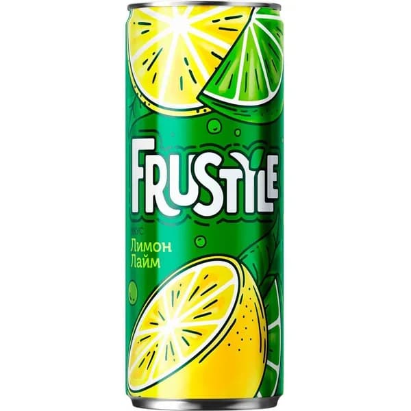 Газированный напиток Frustyle лимон-лайм 330 мл