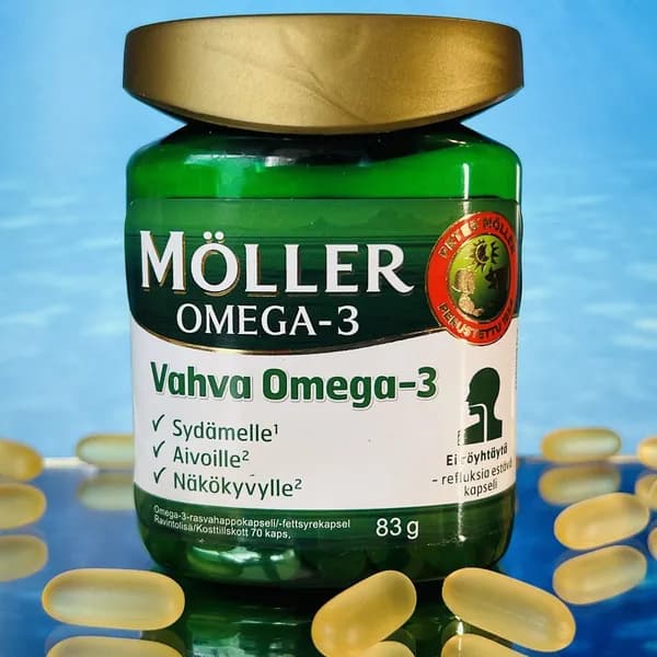Moller Vahva Omega 3 рыбий жир в капсулах (усиленная) 70 шт (Финляндия)