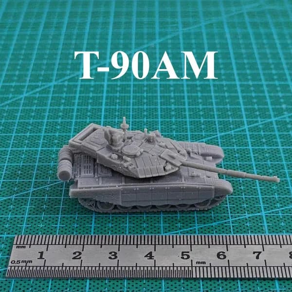 Миниатюрная модель танка в масштабе 1:144, напечатанная на 3D-принтере, из смолы, советские основные боевые танки Второй мировой войны T34/KV1 /IS2/T26, Россия Т72/Т80/Т90