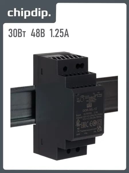DDR-30L-24, DC/DC преобразователь, 30Вт, вход 18-75В, выход 24В, 1.25А