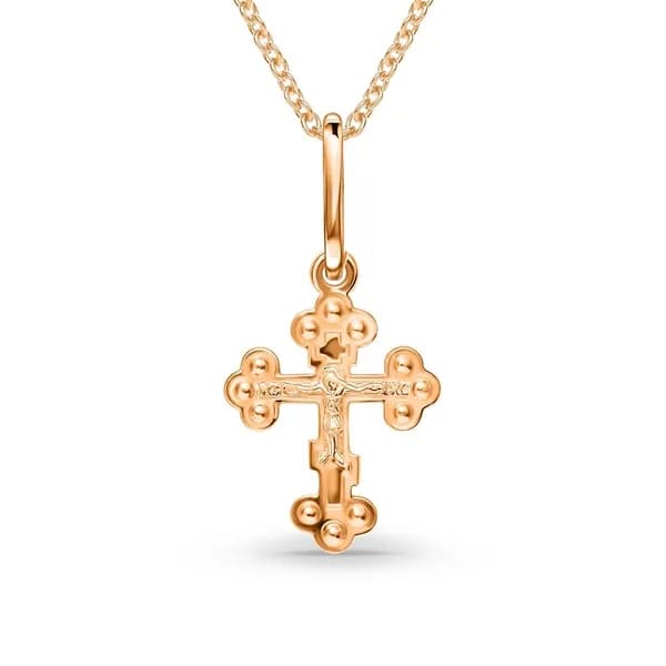 Крестик из красного золота 585 пробы 585GOLD