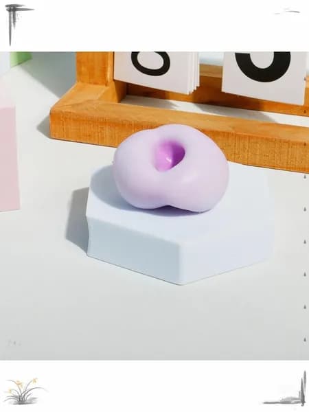 Растягивающаяся игрушка из ледяной кожи рисового пирога для снятия стресса с насосом для всех возрастов, Затем 4 см