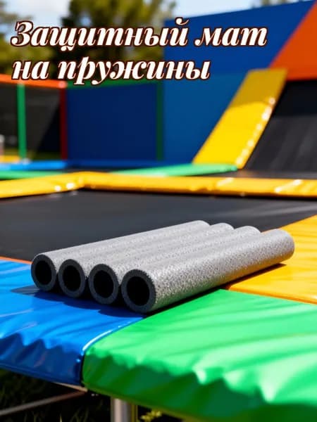 Набор пенополиэтиленовых защитных трубок для батута в комплекте 10 шт черного цвета