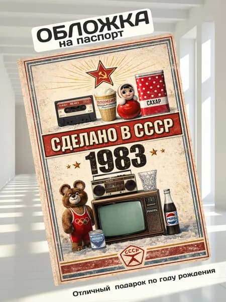 Обложка на паспорт Сделано в СССР 1983
