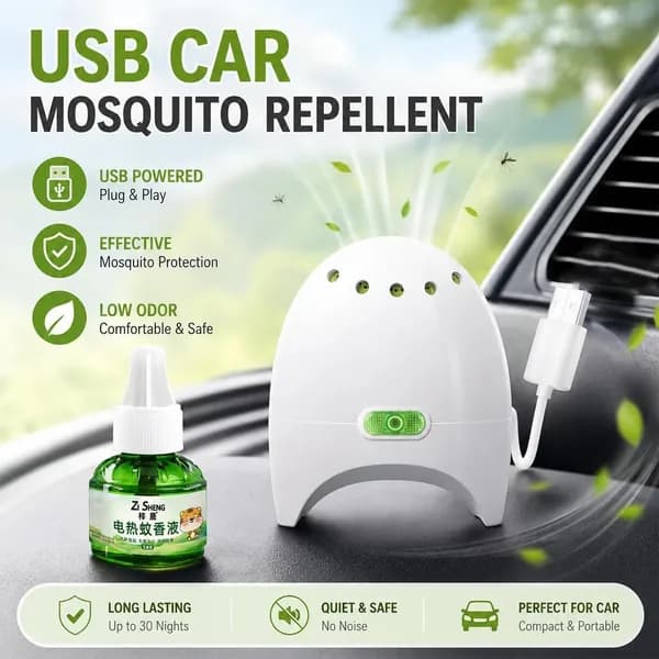 1 шт. USB автомобильный жидкостной обогреватель от комаров, для поездок