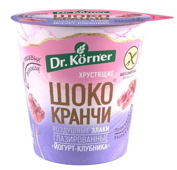 Dr. Korner Хлебцы Шококранчи, Клубника с йогуртом, 40 гр, 1 уп
