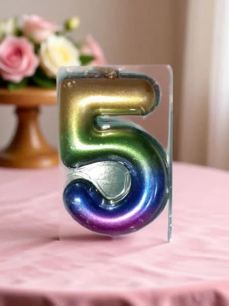Свечи для торта цифра 5, 6 см, 1 шт