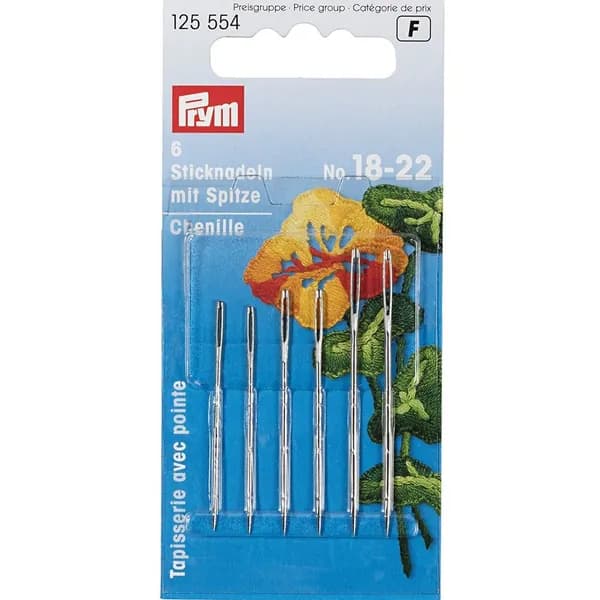 Иглы для шитья PRYM ручные, с острием №18-22, 6 шт (PR.125554)