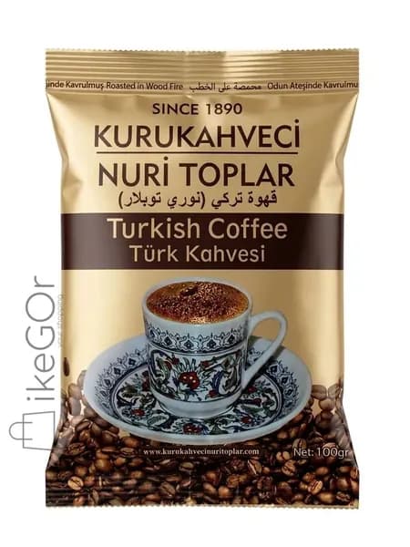 Kurukahveci Nuri Toplar Турецкий молотый кофе, 100% арабика, средняя обжарка, 100 г