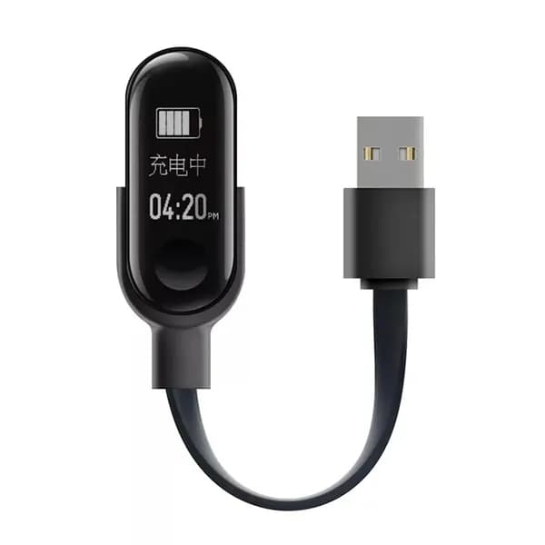 USB кабель для Xiaomi mi band 3 черный