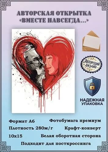 Авторская открытка "Вместе навсегда..."