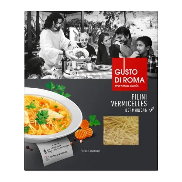 Вермишель Gusto Di Roma Vermicelli из твердых сортов 400г