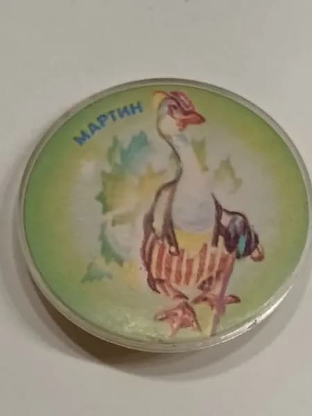 Значок винтажный. Гусь Мартин. СССР.