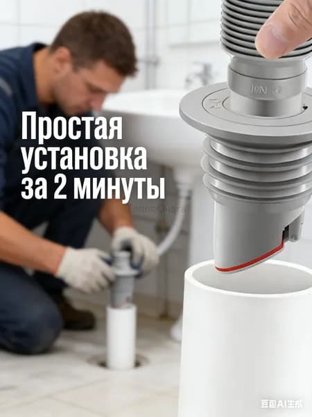 Сухой силиконовый гидрозатвор 32-50 мм для душевого трапа и канализации защита от запахов