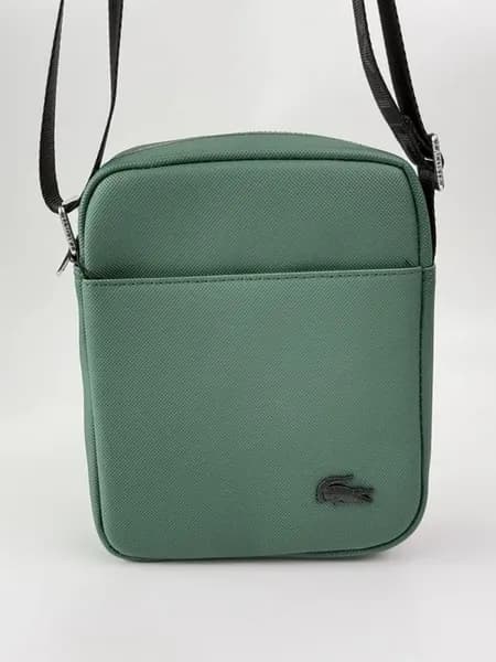 Сумка lacoste через плечо барсетка зеленая кросс боди