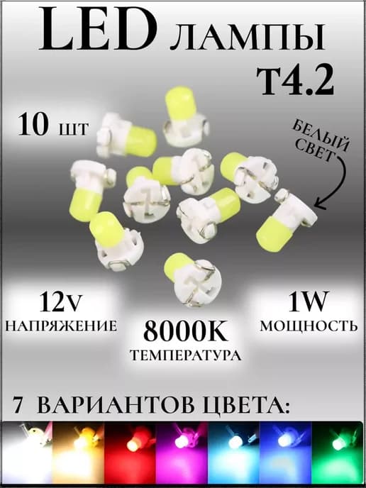 Подсветка приборной панели в машину LED лампы Т4.2