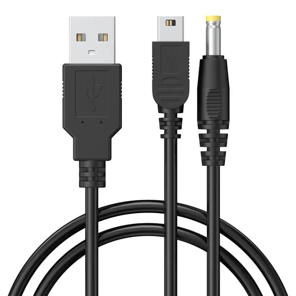 Мини кабель для зарядки USB 2 в 1 с мини 5-пиновым разъемом для Sony PSP 1000 2000 3000, зарядное устройство, кабель данных длиной 3,9 фута/1,2 м для контроллера PS3