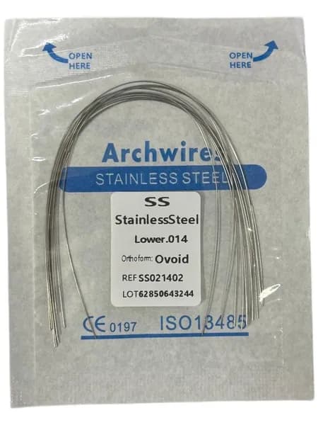Дуги ортодонтические фиксаторы Stainlees Steel Низ 0.14