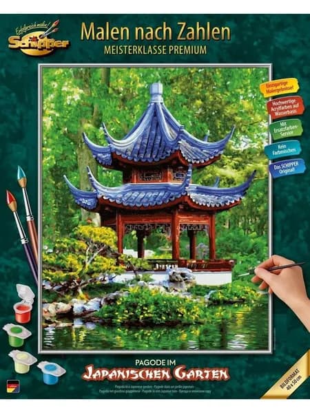 Schipper Malen nach Zahlen Meisterklasse Premium - Pagode im japanischen Garten Набор для рисования