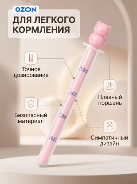 Дозатор для детских лекарств Шприц Пипетка Кормушка