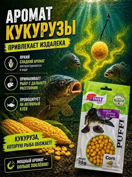 Воздушное тесто для рыбалки кукуруза, плавающая насадка на крючок, для карася карпа плотвы