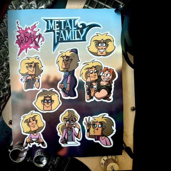 Metal Family стикерпак Глэм, официальный мерч.
