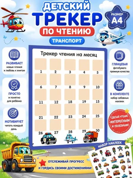 Трекер чтения для детей