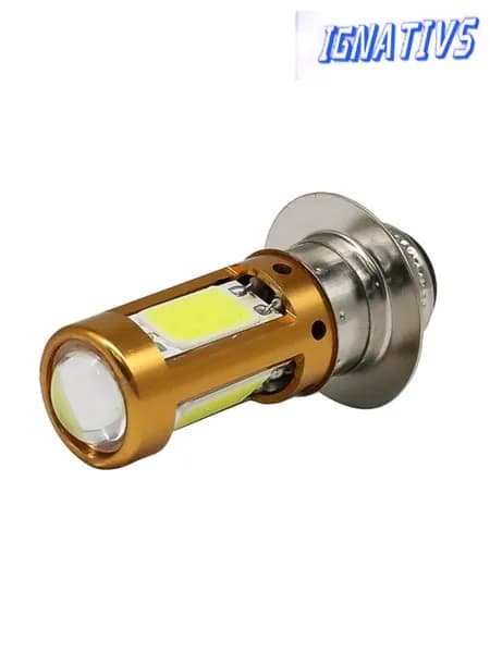 Лампа H6M/PX15D/P15D "LED" для фары мотоцикла, скутера и мопеда, обеспечивает высокий/низкий луч, белый 1500 лм, 12-30 В.