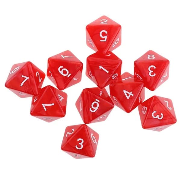 10 шт./Компл. Игра кости