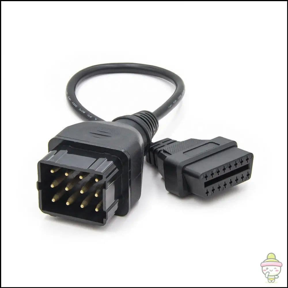 Переходник 12-pin на 16-pin OBD2 для Волги, Газели, УАЗ совместим с ELM 327, ScanMatik и Kline 409.1