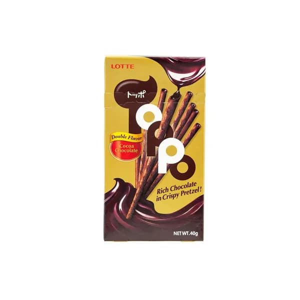 Lotte Палочки бисквитные Топпо с какао начинкой, 40 г
