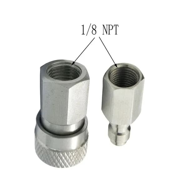 1 комплект 1/8 NPT универсальных переходников для заправки с разъёмами 8 мм быстроразъёмные, из нержавеющей стали