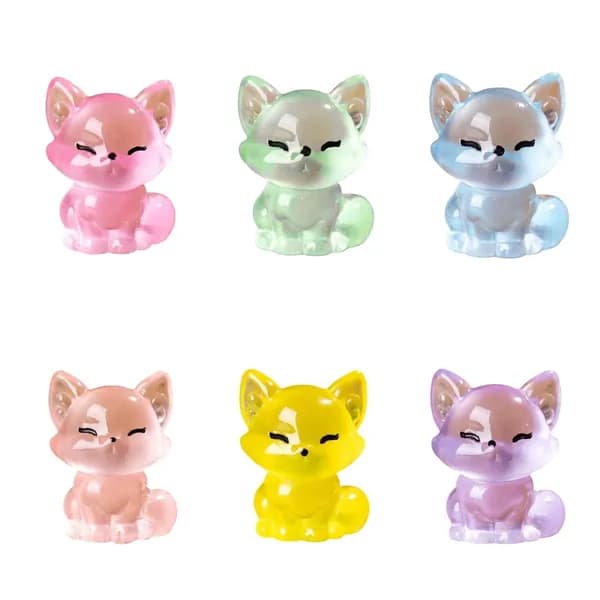 Упаковка из 6 штук, мини-настольное светящееся украшение автомобиля little fox