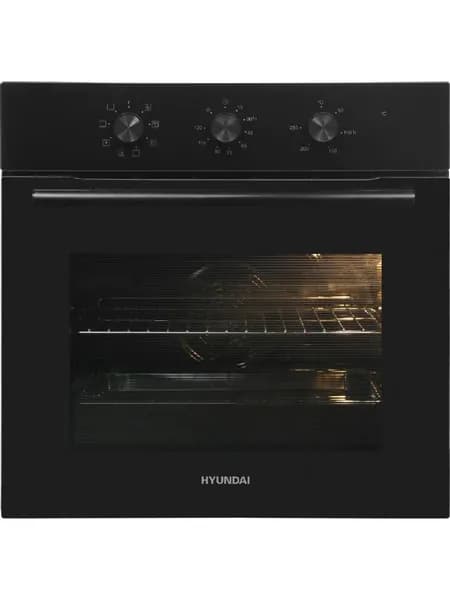 Духовой шкаф электрический Hyundai HEO 66412 BG, 65 л, 2100 Вт, 8 режимов, гриль, черный