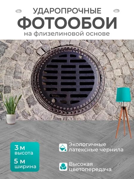 Фотообои "Гулли, gullideckel, крышка люка" 5x3м