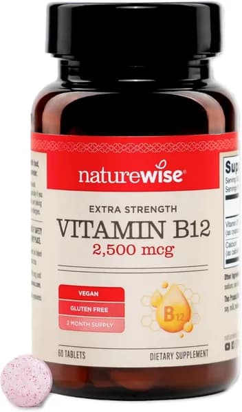 NatureWise Витамин B12 Extra Strength 2500mcg - B12 Дополнение