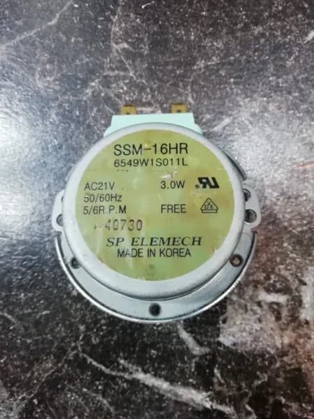 Двигатель вращения поддона микроволновой печи 6549W1S011L 21VAC 5/6 RPM 3W. Товар уцененный