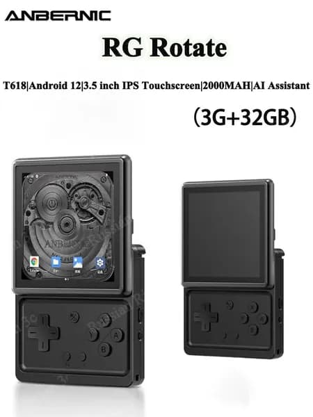 ANBERNIC RG Rotate 2000mah Aluminum Alloy 3G+32G Rotating-screen Android handheld console Портативная игровая консоль