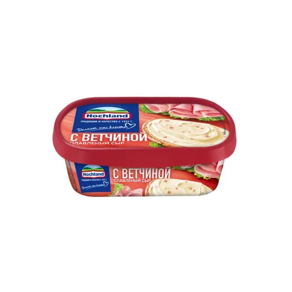 Сыр плавленый с ветчиной 55% 200 г, Hochland