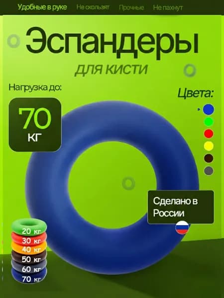 Эспандер кистевой нагрузка 70 кг.Синий