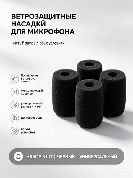 Аксессуар для микрофона универсальный, черный
