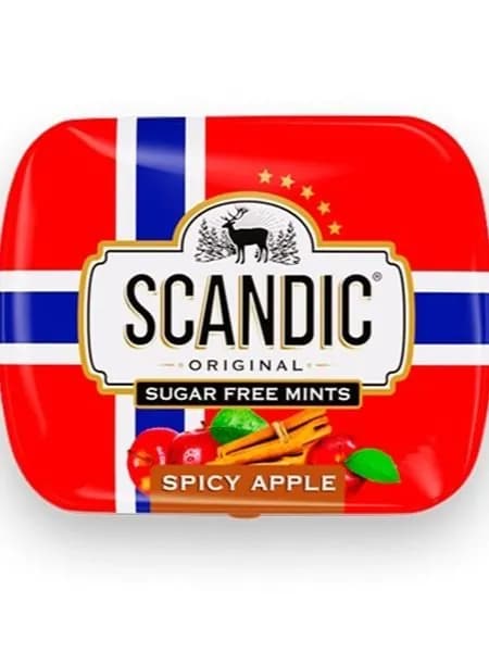 Конфеты Scandic без сахара со вкусом Пряное яблоко,14г,1шт (216)