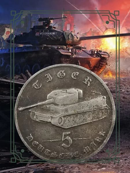 Коллекционная модель-монета немецкого танка Тигр I