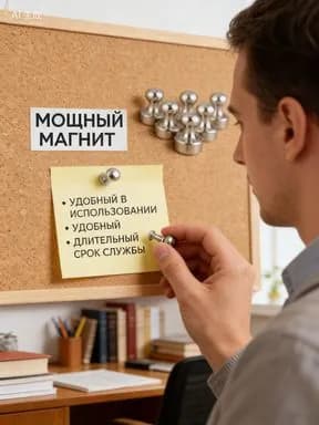 Магнит для доски /набор магнитов 12шт, серебристый