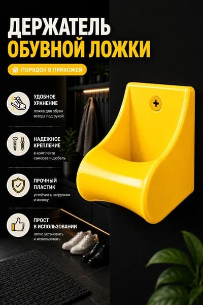 Держатель обувной ложки настенный