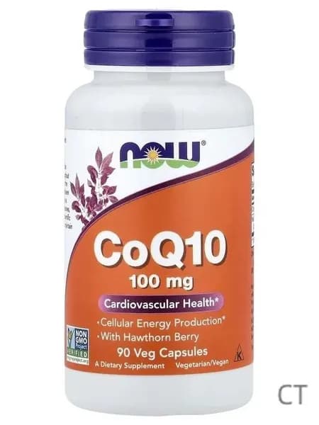биологически активная добавка к пище "NOW Кофермент Q10, 100 мг" ("NOW Co Q10, 100 mg") (капсулы массой 640 мг10%)90 растительных