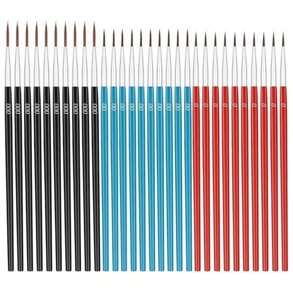(1 комплект из 30 шт) Нейлоновая шерстяная ручка-крючок-черный, синий и красный